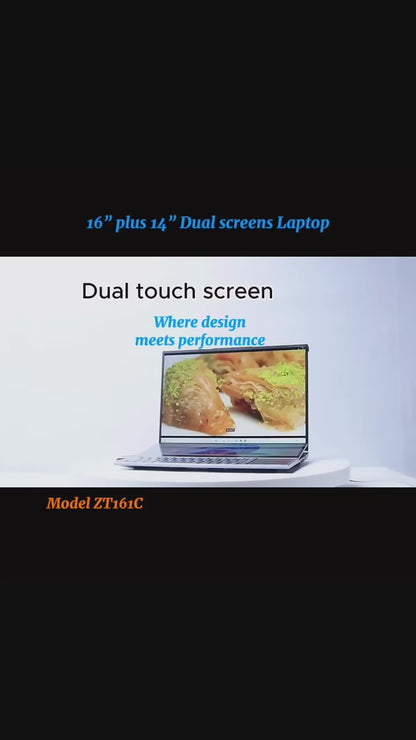 ZeeTec DUAL SCREEN 16" plus 14" LAPTOP COMPUTER Intel I7 9th Gen 16GB 512GB