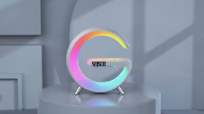 LED Wake Up Light RGB Night Lamp Bluetooth Speaker Wireless Charger 15W Desk