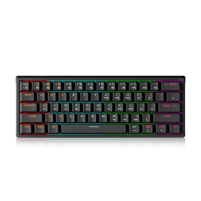 Wired Gaming Mechanical Keyboard 61 Keys Red Switch RGB Backlit Hot Swappable