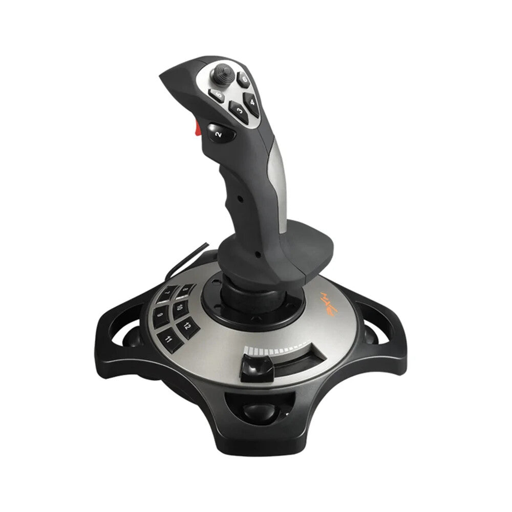 Flight Simulator Joystick Gamepad Controller w/ Throttle for PC Gaming Sim