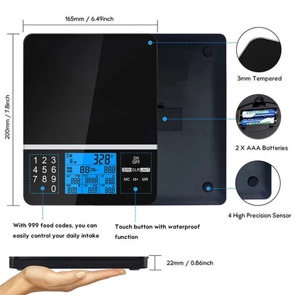 SMART FOOD SCALE CALORIES CONTROL with WEIGHT LOSS NUTRITIONAL CALCULATOR