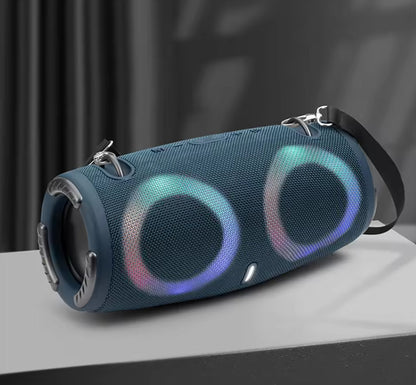 Bluetooth Speaker Waterproof TWS RGB Lights 360° Sound Subwoofer FM