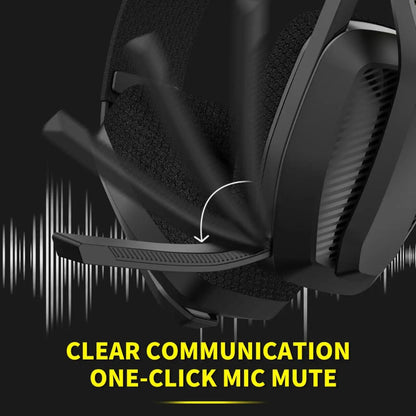 BINNUNE Wireless & Wired Gaming Headset Mic for PS5, PS4, PC Mac Playstation
