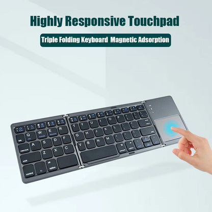 MINI FOLDABLE BLUETOOTH KEYBOARD with TOUCHPAD for IOS ANDROID WINDOWS UNIVERSAL