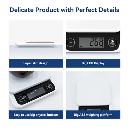 Smart Food Calorie Scale LCD Digital Display with Nutrition App