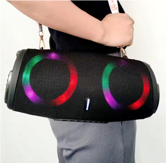 Bluetooth Speaker Waterproof TWS RGB Lights 360° Sound Subwoofer FM