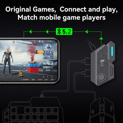 Gamer 5 in 1 Kit Mobile Games PUBG Fortnite Converter adapter for mobile devices