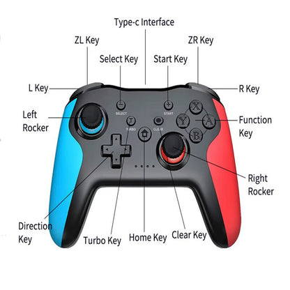 WIRELESS CONTROLLER GAMEPAD JOYSTICK for NINTENDO SWITCH PS3 PC ANDROID iOS