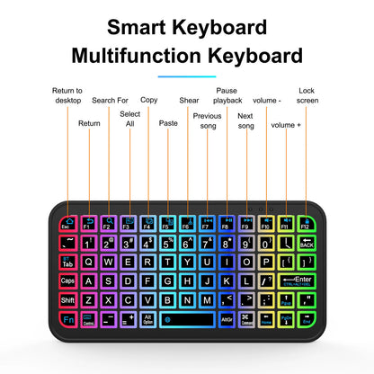 WIRELESS KEYBOARD MOUSE COLORFUL LUMINOUS ADJUSTABLE BACKLIGHT TABLET PHONE PC