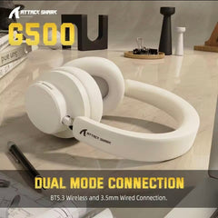 ATTACK SHARK G500 ANC Wireless Wired Headphones Noise Cancel Foldable w/Mic