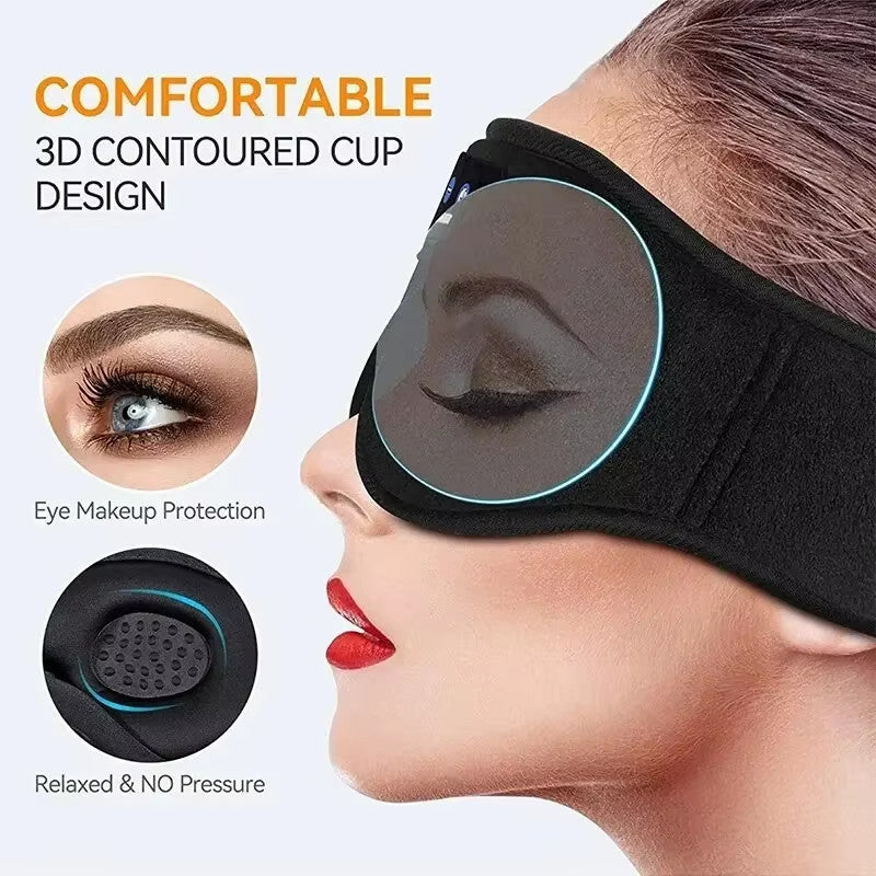 Sleep Headphones, White Noise Bluetooth Sleep Mask 3D Wireless Eye for