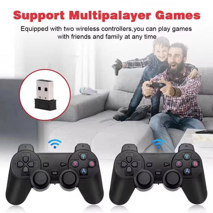 Retro 4K HD Video Game Console – 128GB, 40,000 Games, Wireless Controller, Plug