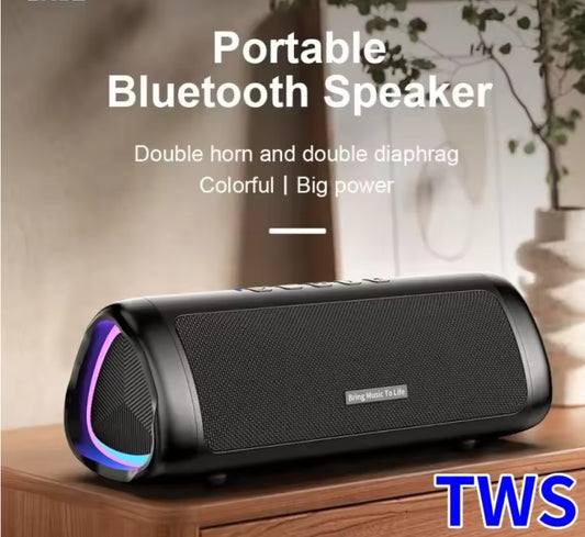 Portable Bluetooth Boombox – Waterproof, APP Control, Deep Bass