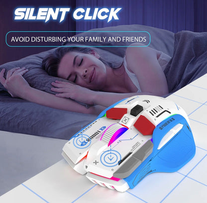 Attack Shark G6 Tri-Mode Wireless Wired Gaming Mouse RGB 4000DPI Silent for PC M