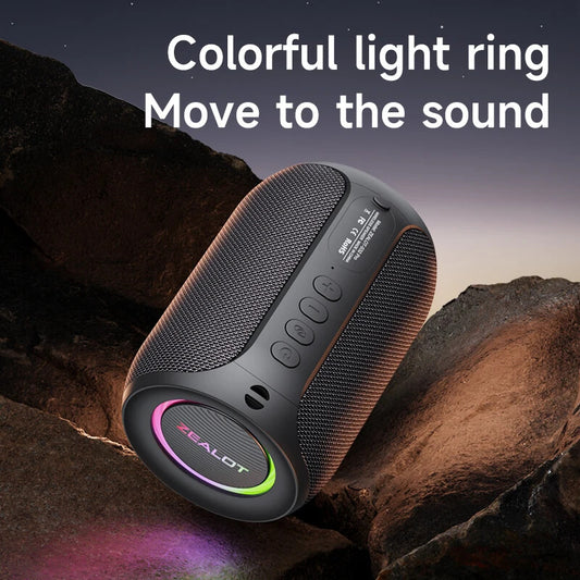 POWERFUL BLUETOOTH SPEAKER, SUPER BASS LED LIGHT SUBWOOFER WATERPROOF SOUND