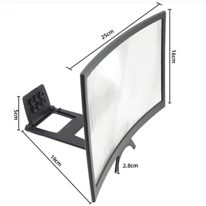 12 Inch 3D UNIVERSAL MOBILE PHONE SCREEN MAGNIFIER AMPLIFIER FOLDABALE CURVE HD