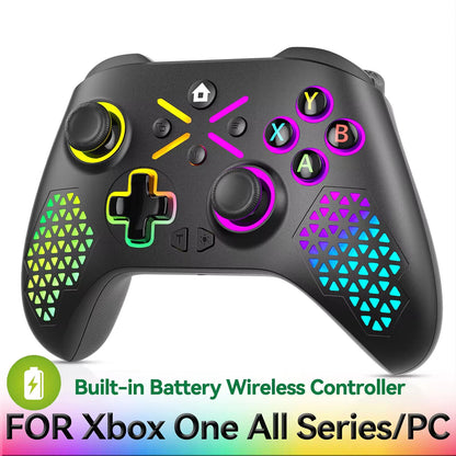 Wireless Gamepad Controller for Xbox One, RGB, Dual Vibration with Six Axis