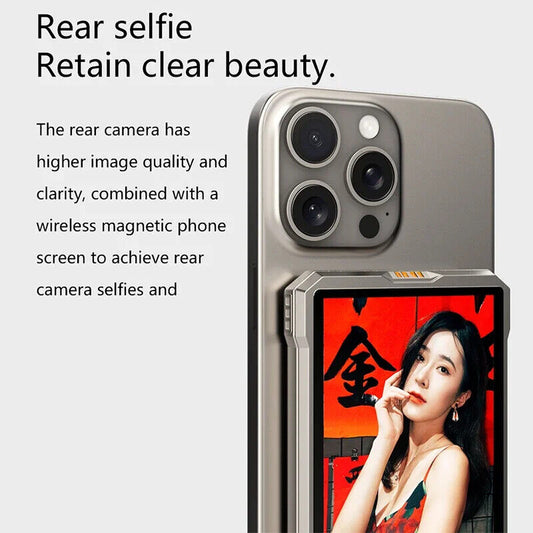 Wireless Magnetic Monitor Screen Smartphone Rear Camera Selfie Vlog Live Stream