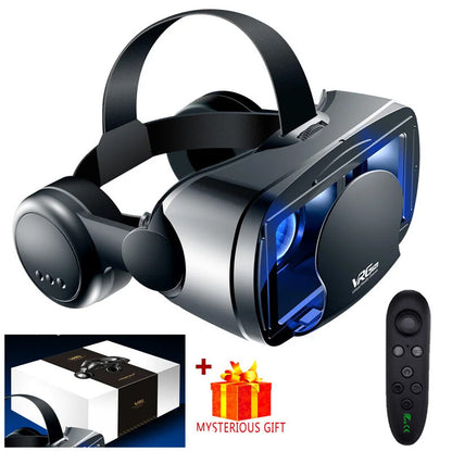 3D SMART VR HEADSET HELMET for SMART PHONE with BINOCULARS LENSES MOVIES GAMES