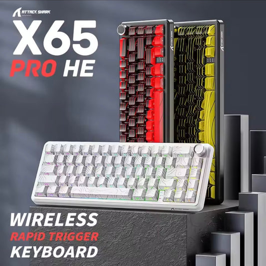 ATTACK SHARK X65 PRO HE Magnetic Gaming Keyboard 8KHz Tri-Mode Rapid Trigger