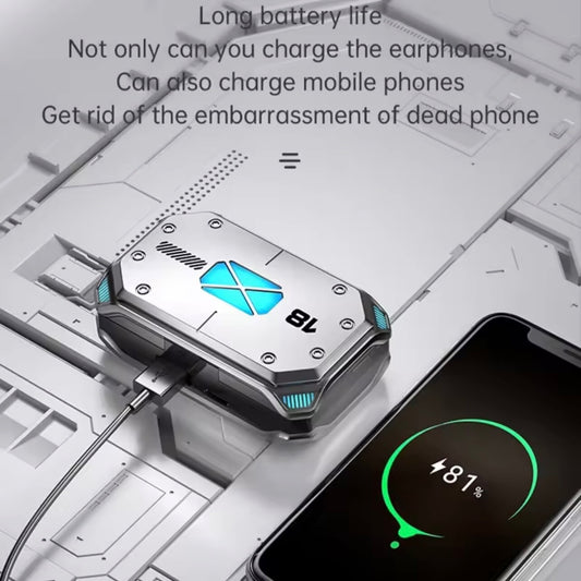 Bluetooth Earbuds Wireless Headphones Touch Display Power Bank LED Lights