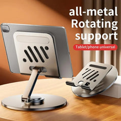 High Quality 360° Rotatable Aluminum Tablet Stand, Foldable Adjustable Bracket