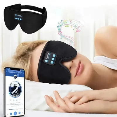 Sleep Mask with Headphones - 3D White Noise Mask for Comfortable Sleep, Bluetooth Binaural Stereo Sound & Noise Reduction to Improve Sleep Quality - ZeeTec Store