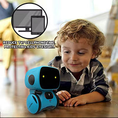 Smart Robot Toy Voice Control, Multiple Functions: Equipped to record talk walk play music and dance, Easy to Control, Features 3 touch sensors and 1 microphone button, Compact & Lightweight