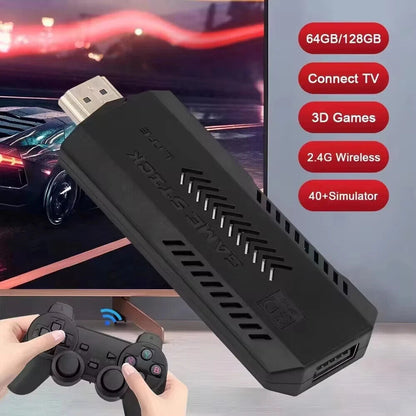 Retro 4K HD Video Game Console – 128GB, 40,000 Games, Wireless Controller, Plug