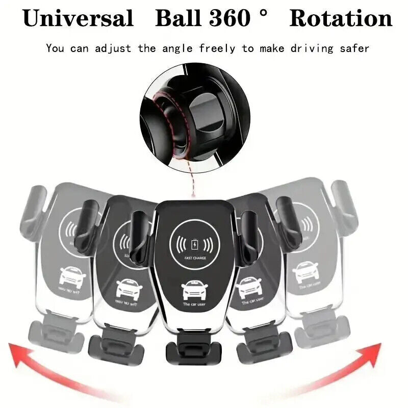 FAST WIRELESS CAR MOBILE PHONE CHARGER HOLDER GRAVITY INDUCTION VENT MOUNT