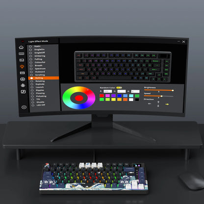 WIRED MECHANICAL GAMING KEYBOARD 81 Keys OLED DISPLAY KEY HOT SWAP Attack Shark