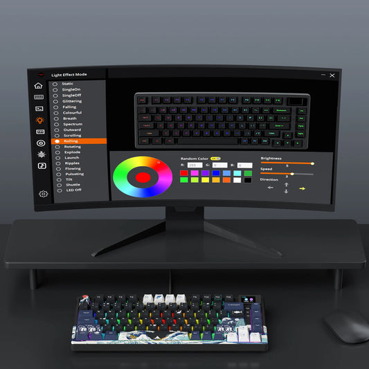 WIRED MECHANICAL GAMING KEYBOARD 81 Keys OLED DISPLAY KEY HOT SWAP Attack Shark