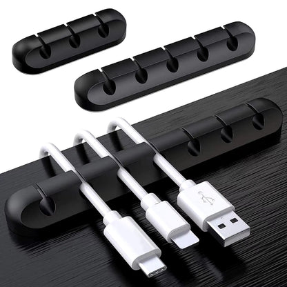 Silicone USB Cable Organizer – Cable Winder, Desktop Tidy, Wire Management Clips