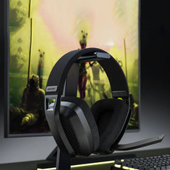 BINNUNE Wireless & Wired Gaming Headset Mic, Compatibility PS5, PS4, PC Mac Playstation Smartphone PC, Extended Battery Life - 48 hours in 2.4GHz mode or 63 hours in Bluetooth mode, Exceptional Sound Quality, Flip Microphone