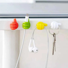 5/10/20Pc Silicone Thumb Wall Hooks for Cable Management, Wire Organizer & Adhesive Desk Use