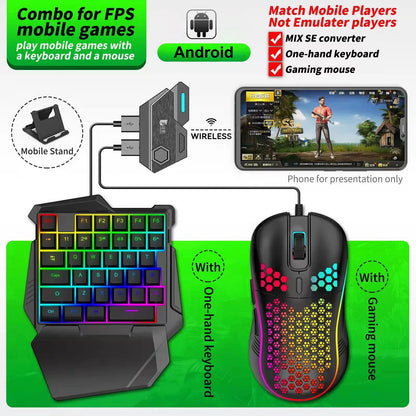 Gamer 5 in 1 Kit Mobile Games PUBG Fortnite Converter adapter for mobile devices