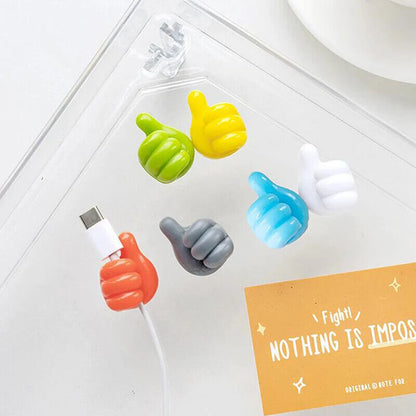 5/10/20Pc Silicone Thumb Wall Hooks – Cable Clips, Wire Organizer, Adhesive Desk