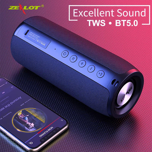 PORTABLE BLUETOOTH SPEAKER HEAVY BASS STEREO 3D SURROUND AUX MICRO CARD USB MIC