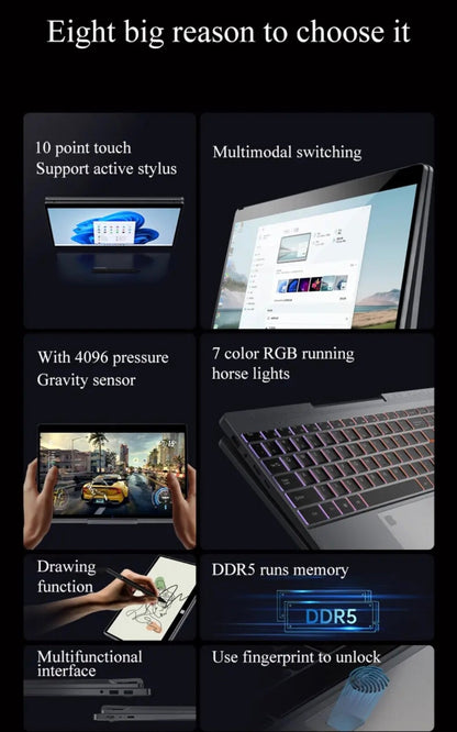 ZeeTec 15.6” 2 IN 1 LAPTOP COMPUTER FOLD HD Intel Alder Lake N95 12GB RAM 512GB