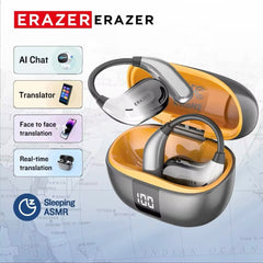Bluetooth Earphone AI Translator ASMR Headset, 13H Display Earbuds, Real-Time AI Translation of 135 Languages, DIY App Control, Touch Controls and Voice Assistant Support