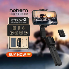 ISteady Q HANDHELD GIMBAL STABILIZER, 1-Axis Gimbal Stabilizer, Extendable Selfie Stick, Adjustable Tripod Mode, Detachable Bluetooth Remote Control, Intelligent Tracking & Rotation, Long Battery Life, Lightweight & Pocket-Sized
