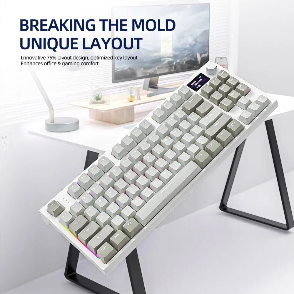 WIRED WIRELESS MECHANICAL KEYBOARD Attack Shark RGB SWAP PBT DISPLAY VOLUME