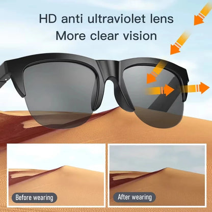 SMART SUNGLASS BLUETOOTH CALL HIFI SOUND MUSIC BLUE LIGHT WATERPROOF ANTI UV