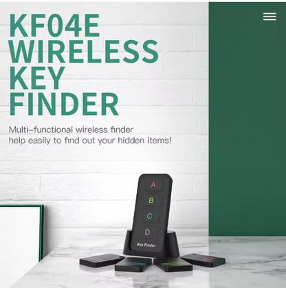 Wireless RF Key Finder Pet Wallet Tracker | 1 Remote + 4 Receivers Locator