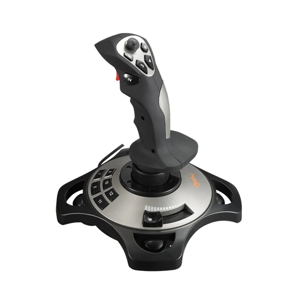 Flight Simulator Joystick Gamepad Controller w/ Throttle for PC Gaming Sim