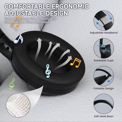ATTACK SHARK G300 Wireless Gaming Headset BT 5.3 HD Sound Foldable Mic ANC