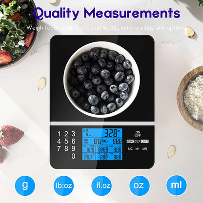 SMART FOOD SCALE CALORIES CONTROL with WEIGHT LOSS NUTRITIONAL CALCULATOR