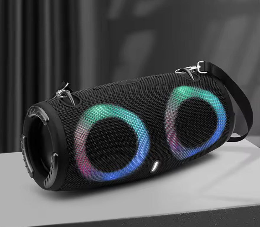 Bluetooth Speaker Waterproof TWS RGB Lights 360° Sound Subwoofer FM