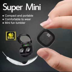 Mini Wireless Earbuds Bluetooth 5.3, Invisible Design, HD HiFi Bass, Noise Canceling, Sport Fit, Long Battery Life – 240h standby & 5–7h continuous playtime, IPX5 Waterproof & Dustproof