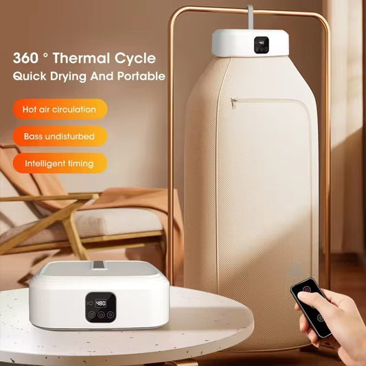 Smart Foldable Portable Clothes Dryer Retractable Digital with Remote Control